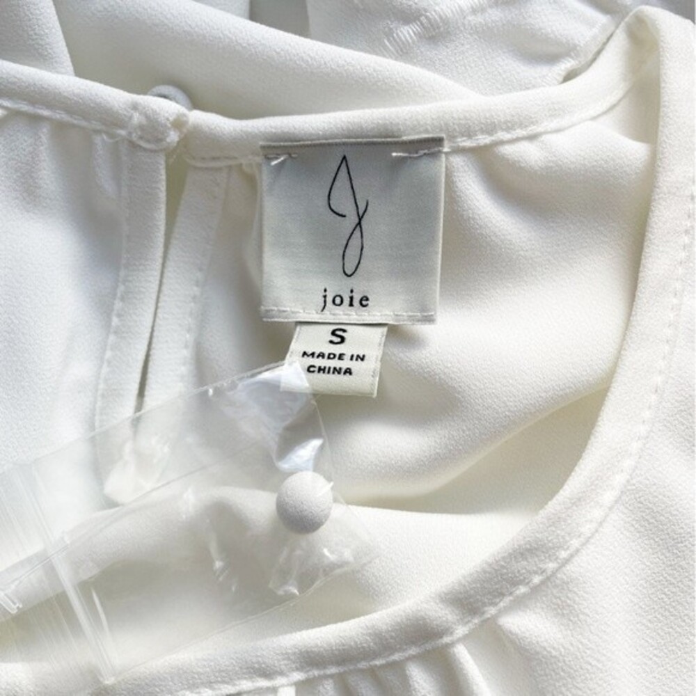 NWT Joie Top Long Sleeve Broderie Lace Blouse Ivory Crepe Women’s Size Small NEW - Picture 14 of 16